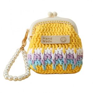 Porte-clés tressé à la main couleur macaron avec chaîne de perles en résine, porte-clés léger et sûr pour affaires, design unique de Noël - Product Image 5