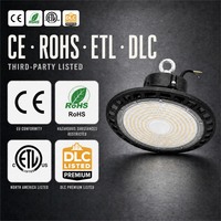 Éclairage LED UFO économique et à économie d'énergie 100W 150W 200W pour entrepôt, 130lm/w