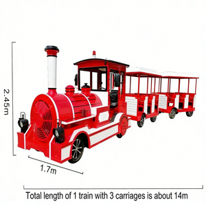 Train touristique électrique sans rails en vente chaude, pour parc d'attractions en plein air, <span class=keywords><strong>centre</strong></span> <span class=keywords><strong>commercial</strong></span>, parc communautaire, jardin familial - Product Image 4