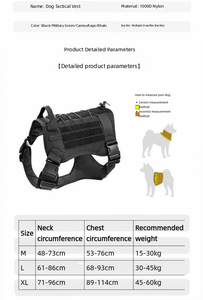 Correa Reflectante Táctica Impermeable para Perro con Hebilla, Material de Poliéster Cómodo, para Perros Medianos y Grandes, Entrenamiento y Senderismo - Product Image 6