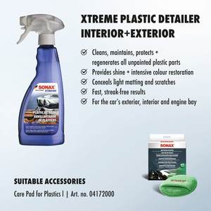 Sonax Xtreme <b>Plastic</b> Detailer 500ml All-In-One Car <b>Cleaner</b> & Protector For Interior & Exterior <b>Plastic</b> Trim - Product Image 2