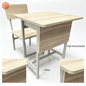 Muebles Escolares, Banco <span class=keywords><strong>de</strong></span> <span class=keywords><strong>Madera</strong></span> para Escuela, Mesa y Silla para Aula <span class=keywords><strong>de</strong></span> Secundaria, Usados - Product Image 5