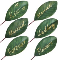 QSLH-W555 Vente d'usine Feuilles de magnolia artificielles en latex pour décoration de mariage, décoration de signature, fête des mères, Pâques, Noël, Halloween