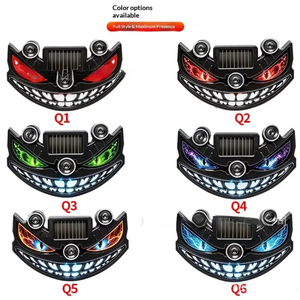 Solar LED Devil Eye <b>Car</b> Window Ornament Rear Windshield Decorative Light Auto Exterior Accessory - Product Image 5