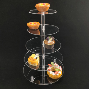 Factory Wholesale Customized Multi-layer Circular <strong>Rotatable</strong> Acrylic Transparent <strong>Cake</strong> Display <strong>Stand</strong> for Kitchen Storage Rack - Product Image 4