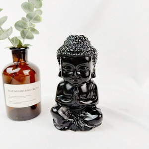 หินออบซิเดียนสีดำธรรมชาติคุณภาพสูงเกรดพรีเมียม สำหรับงานแกะสลักและทำเครื่องประดับ  งานฝีมือจากอัญมณี สำหรับการทำสมาธิ ขายส่ง - Product Image 2