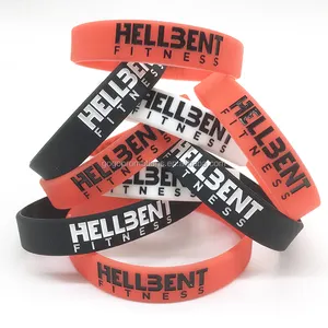 Hot Sell Customized Glowing In Dark Silicone Rubber Bracelet Wristbands For Events