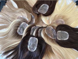 Cabello humano para mujer Topper-Color natural, <span class=keywords><strong>base</strong></span> de seda y espalda tejida para un ajuste seguro y apariencia realista - Product Image 3