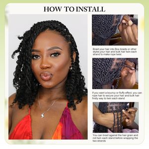 Gros Brésilien Vierge <span class=keywords><strong>Afro</strong></span> Crépus En Vrac <span class=keywords><strong>Cheveux</strong></span> 50g Pack 8 "-22" pour Dreadlock Twist Tressage & Crochet Extensions - Product Image 4