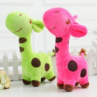 Mini porte-clés girafe en peluche, jouet animal en peluche mignon et doux, pour prix de machine à griffes, cadeau d'anniversaire coloré, vente en gros