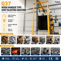 Machine de sablage Q378 à crochets pour préparation de surface automatique de structures en acier, poutres, moteurs et pompes