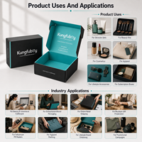 Boîtes en carton kraft pour colis cadeaux, emballage luxueux personnalisé avec logo, noir ondulé, pour le commerce électronique