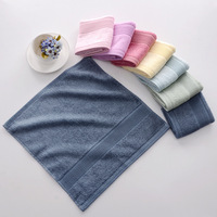 Serviette en coton personnalisée avec logo, 30*30cm, 35*35cm, petite serviette carrée jaune, bleue, blanche, cadeau, visage, main, marron, pour la beauté et le spa