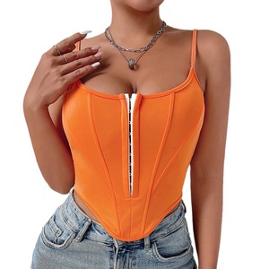 Yicheng 2026 Top Corsetto Estivo da Donna con Chiusura Frontale, Sexy con Spalline Sottili, Bustier in Rete, Top Canotta Carino - Product Image 6