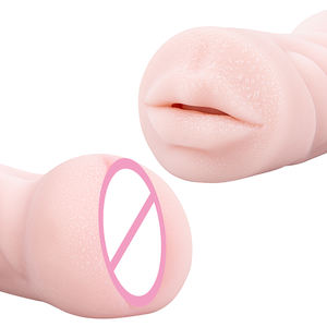 Aanpasbare Seksproducten Voor Mannen Voor Volwassenen, Twee Gaatjes Omgekeerde Mal Dubbelkops Licker Tpe Vagina Mond Masturbatie Apparatuur - Product Image 1
