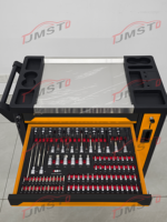 Nouvelle série jaune 2026 : Chariot à outils en acier laminé à froid SPCC avec kit de 258 outils, 7 tiroirs et serrure à clé pour garage et entretien automobile
