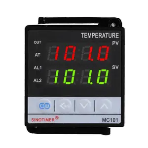 MC101 Power Supply 24VDC Fahrenheit or Celsius Display PID Temperature Controller SSR with Relay Output for Heat with Alarm