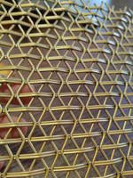 Maille architecturale tissée en fil métallique plat pour balustrade de balcon moderne