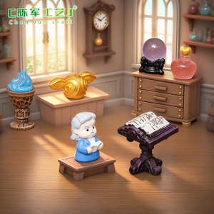 Miniature de <span class=keywords><strong>figurine</strong></span> de maison de poupée en résine, micro-paysage de Poudlard, boule de cristal, accessoires décoratifs artistiques à suspendre, peints à la main, DIY - Product Image 4