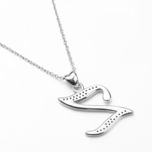 Argent Sterling 925 Lettre <span class=keywords><strong>A</strong></span> À <span class=keywords><strong>Z</strong></span> Initiales Pendentif Collier - Product Image 4