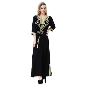 Vente en gros Crochet dentelle vêtements turcs Abaya arabe egypte <span class=keywords><strong>robe</strong></span> de mariée musulmane Turquie tissu Nida <span class=keywords><strong>robe</strong></span> <span class=keywords><strong>marocaine</strong></span> avec <span class=keywords><strong>ceinture</strong></span> - Product Image 6