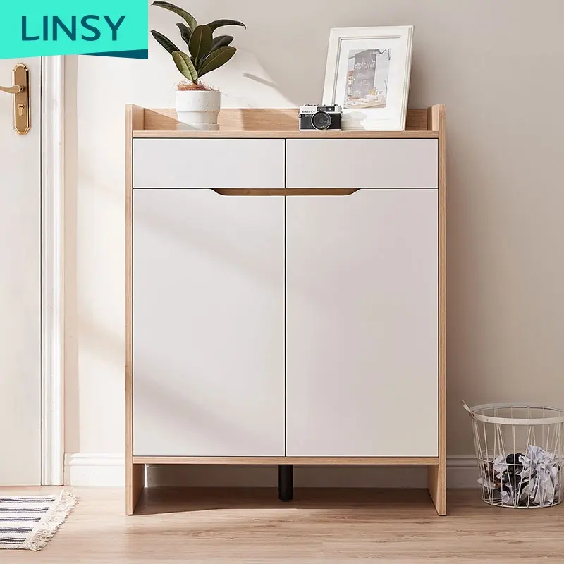 Linsy-armario de almacenamiento de zapatos giratorio de madera, mueble moderno de alta calidad JF2N