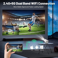 Proyector Portátil Mini SXZ Factory HY300 Pro+ con WiFi Dual 5G, Sistema Inteligente Android 14, BT5.0, Tiro Corto, 4K LCD, Proyector de Películas