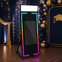 Miroir Photo Magique Numérique pour Fêtes et Événements avec Écran Tactile – Cabine Photo Miroir Interactif
