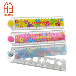 Custom Cute Beautiful Cartoon Plastic Folding Reusable Plastic Soft 30 CM Ruler,Practical And Fashion Stationery