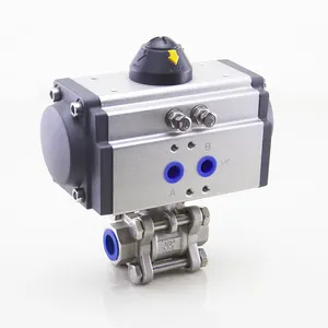 AT-3P DN15 DN20 DN25 DN40 DN50 DB80 Pneumatic Actuator Butterfly Valve Double Acting Pneumatic Ball Valve Actuator