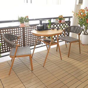 3 PCS Save Space Terrace <strong>Bistro</strong> Restaurant Garden Aluminum <strong>2</strong> <strong>Seater</strong> <strong>Rattan</strong> Cafe Dining <strong>Set</strong> - Product Image 5