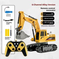 Excavadora de Aleación con Control Remoto, 9 Canales, Camión con Rociador, Juguetes de Excavadora RC 2.4G para Niños, Juguetes de Camiones de Construcción