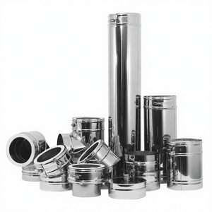 <span class=keywords><strong>Tubo</strong></span> de <span class=keywords><strong>Chimenea</strong></span> de 5'' de Acero Inoxidable 304, Kit de Conducto de <span class=keywords><strong>Chimenea</strong></span> Externo para Estufa de Leña - Product Image 1