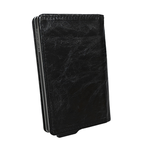 Tarjetero Delgado con Logotipo Personalizado, Bloqueo RFID, Cartera Pop-up de Cuero, Estuche Metálico de Aluminio para Tarjetas - Product Image 5