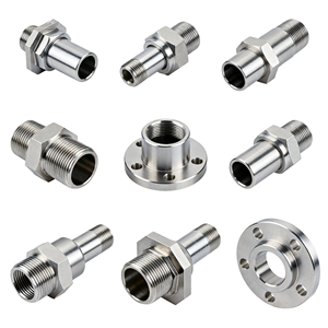 Заводской заказной адаптер для труб из нержавеющей стали с шестигранной головкой, точеный на станках с ЧПУ, для гидравлических систем - Product Image 1