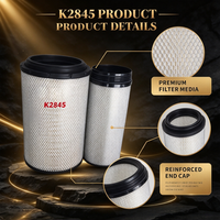 Pabrik kualitas tinggi truk Filter udara Filter Element K2845 elemen Filter udara PU2845 untuk truk berat