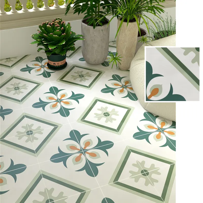 Stile di fabbrica Design europeo in porcellana modello di decorazione del pavimento della cucina piastrelle motivo floreale francese