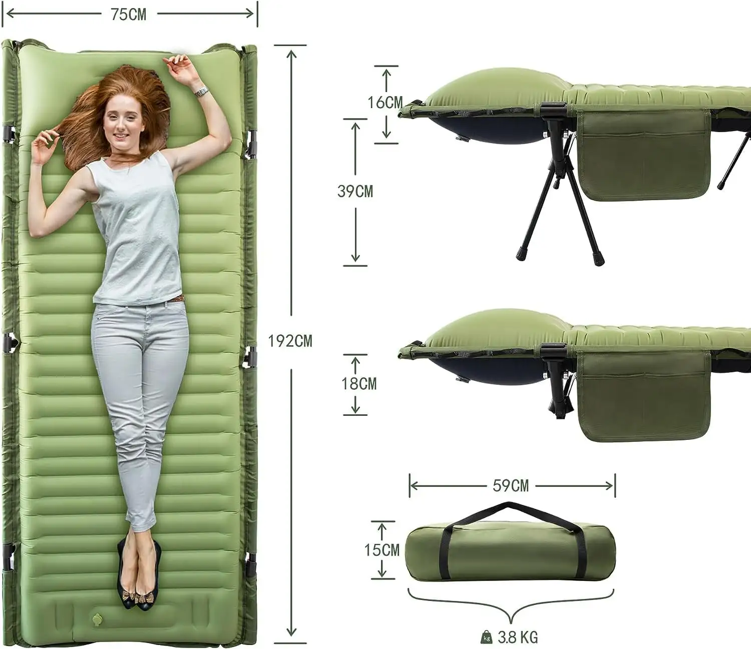 지원 야외 휴대용 야외 캠핑 침대 NPOT 도매 접이식 캠핑 침대