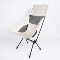 Chaise pliante portable d'extérieur en forme de lune, tabouret de pêche, chaise avec dossier en maille respirante, chaise de plage pour pique-nique