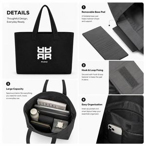 Wholesale <b>Large</b> Capacity <b>Canvas</b> Tote <b>Bag</b>, Custom Logo Reusable Shopping Handbag for Daily, School & Grocery Use - Product Image 3