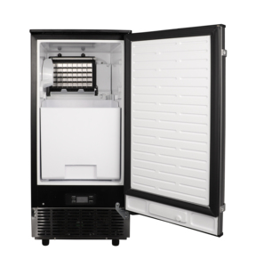 Le meuble NES-36FS-P utilise une machine à glaçons cubiques de 36 kg et une machine à glaçons domestique à porte simple 110 V. - Product Image 4