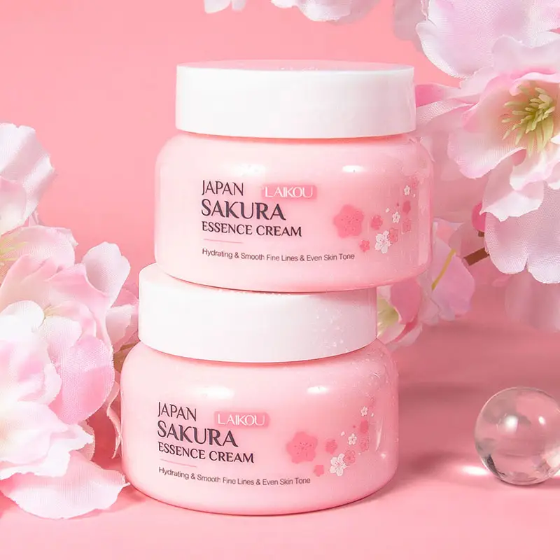 LAIKOU 60 g Japan Sakura Essenzcreme Kirschblüte feuchtigkeitsspendende Anti-Falten Anti-Aging aufhellende Hautpflege Gesichtscreme