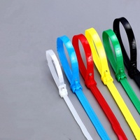 5*300mm 100 pièces/sac coloré 66 attaches de câble autobloquantes pinces en plastique sangles de liaison autobloquantes