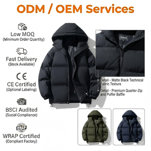 Vestes matelassées à <span class=keywords><strong>capuche</strong></span> pour hommes, <span class=keywords><strong>taille</strong></span> plus, décontractées, coupe-vent, hiver, amples et décontractées, tendance, chaudes, basiques - Product Image 1