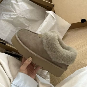 Bottes de neige pour femmes, pantoufles chaudes en fourrure pour l'hiver, semelle épaisse, haute qualité, confort, mode, fermeture à enfiler, chaussures décontractées d'extérieur, chaudes - Product Image 6