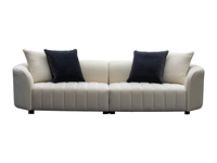 Canapés sectionnels de luxe européens BFP, canapés modernes en tissu flanelle de designer, canapé en velours blanc pour salon, ensemble de meubles