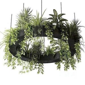 Luminaires suspendus LUYI <span class=keywords><strong>pour</strong></span> restaurant, bar, salon, en métal, LED, cercle creux, <span class=keywords><strong>suspension</strong></span>, <span class=keywords><strong>plantes</strong></span> suspendues - Product Image 2