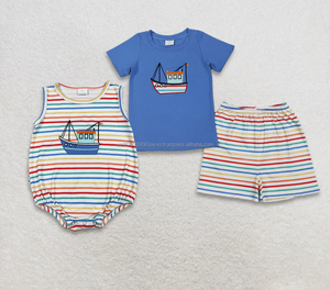 Conjuntos de Ropa para Niños al por Mayor, Camiseta con Estampado de Autos para Bebés, Conjuntos de Ropa de Verano con Pantalones Cortos - Product Image 3