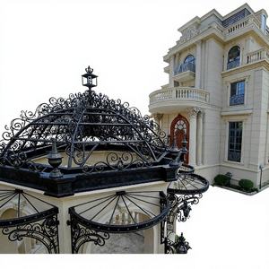 Bâtiments de jardin en fer forgé faciles à assembler, gazebo galvanisé, durable, résistant aux intempéries, écologique, élément décoratif - Product Image 1