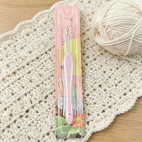 Crochet pour résine Jinlan à poignée souple, élégant rose-violet de qualité supérieure, pour le crochet artisanal DIY et le tissage de fils, Taille 1.5mm 1.6mm